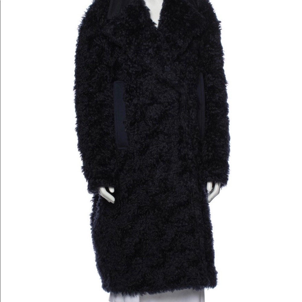SportMax mohair shearing navy coat size M - Picture 6 of 8